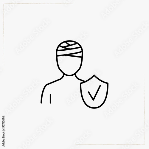 accident insurance line icon