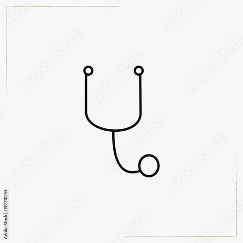 stethoscope line icon