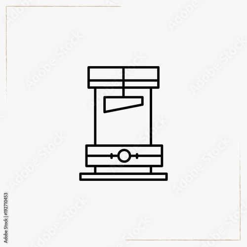 guillotine line icon