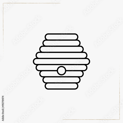 bee hive line icon