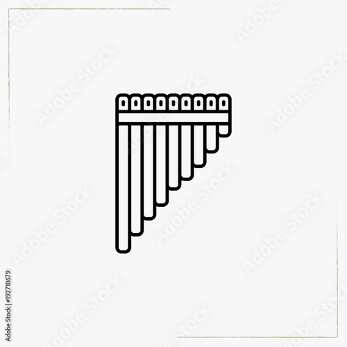 american wind instrument line icon