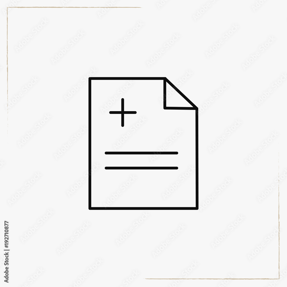 medical record form line icon medical record form line icon
