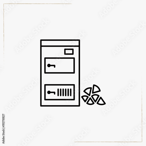 heating system line icon