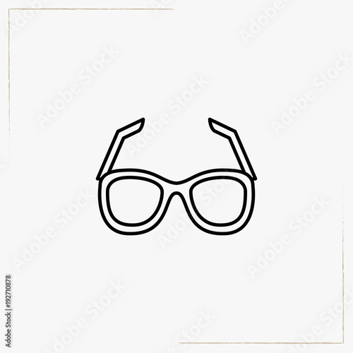 spectacle line icon