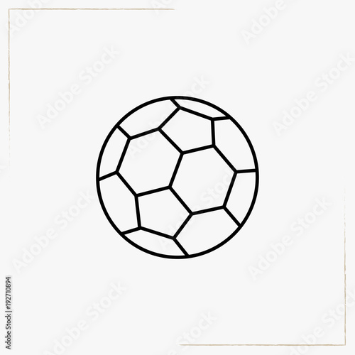 soccer ball line icon