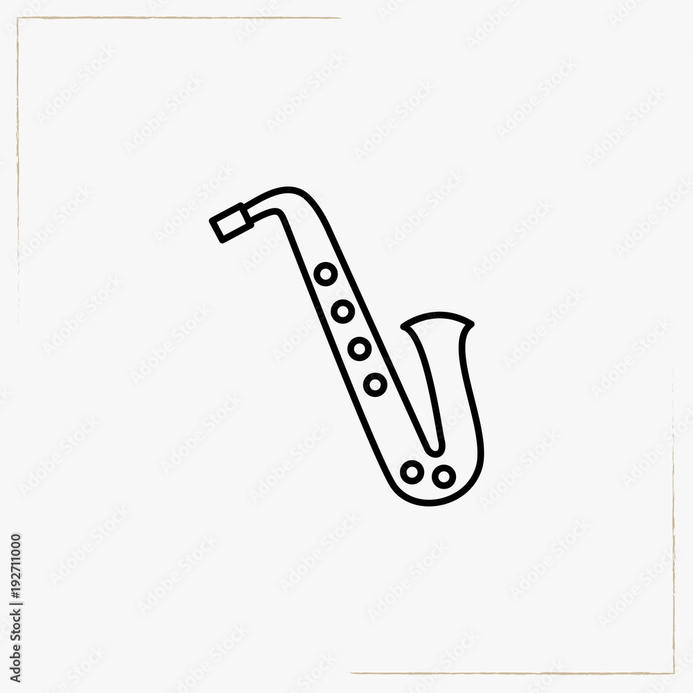 saxophone line icon saxophone line icon