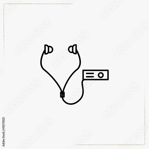 headphones line icon