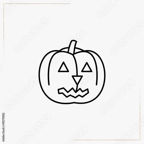 halloween pumpkin line icon
