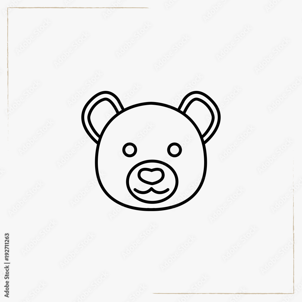 bear line icon bear line icon
