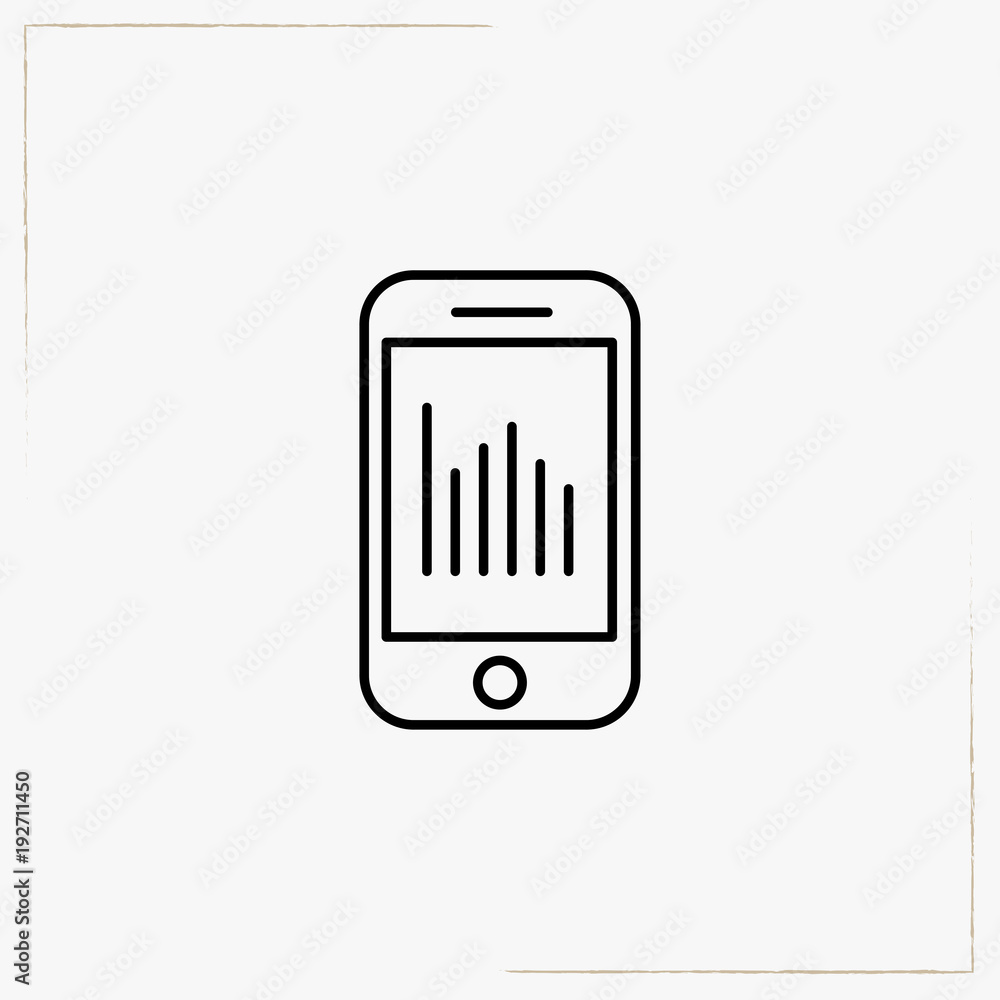smart phone line icon smart phone line icon