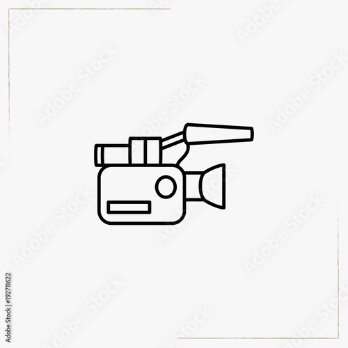 video camera line icon