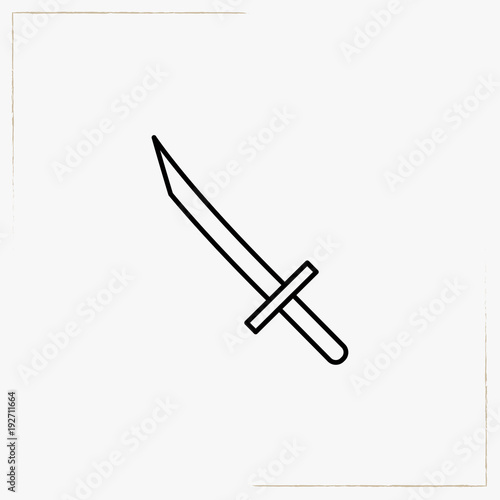 sword line icon