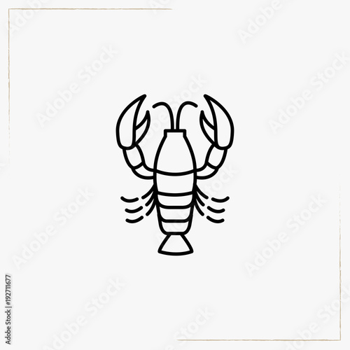 lobster line icon