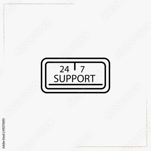 24 hour support line icon