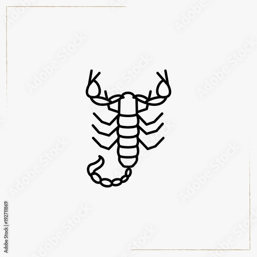 scorpion line icon