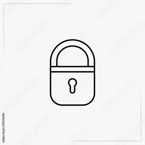 Free Download lock line icon - GFXLoad