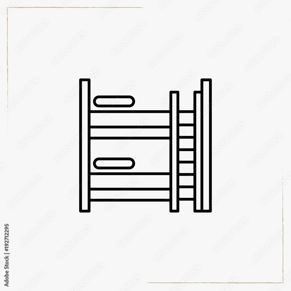 decker bed line icon