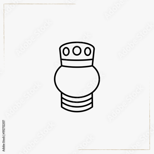 urn for ashes line icon