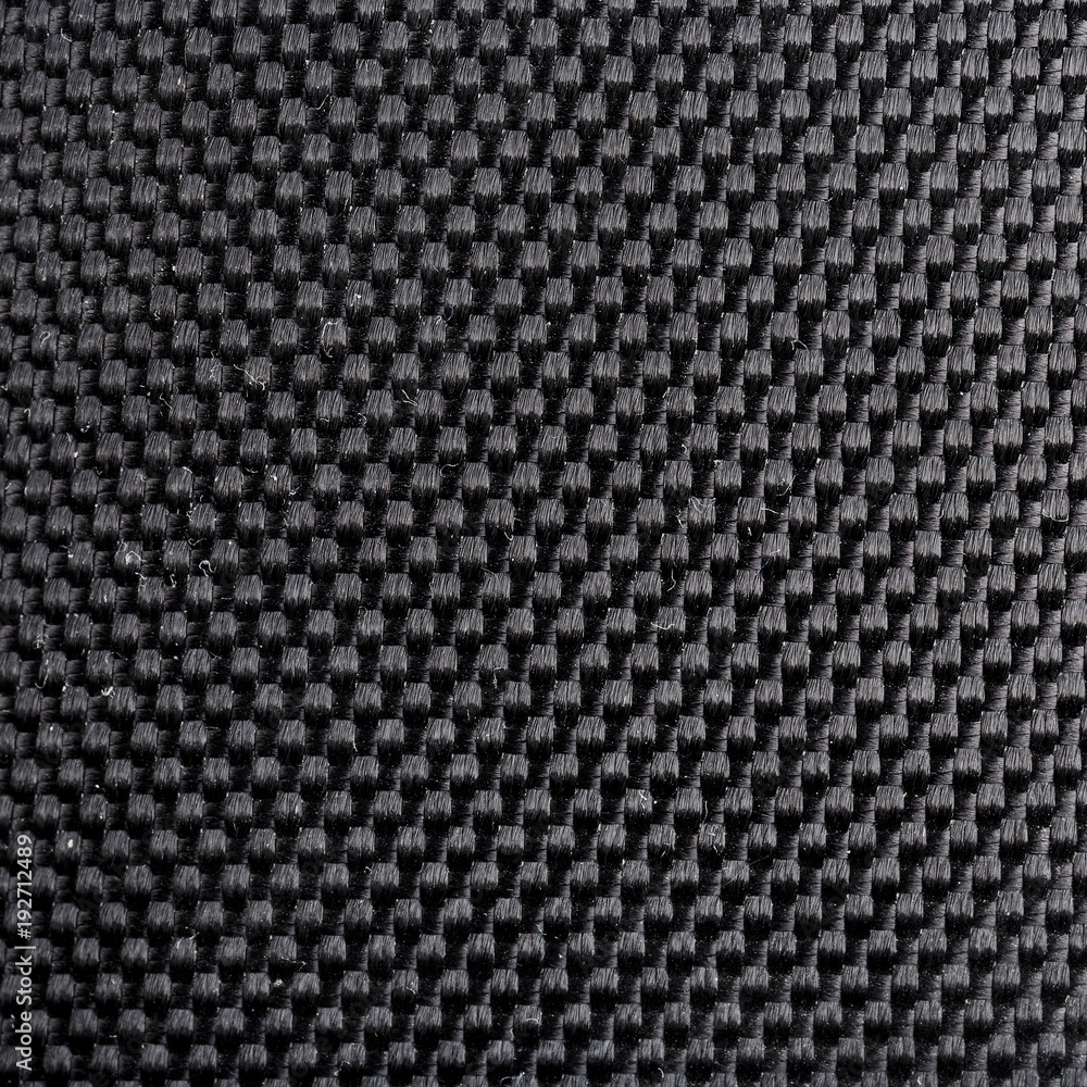Black plaid fabric background macro Black plaid fabric background macro