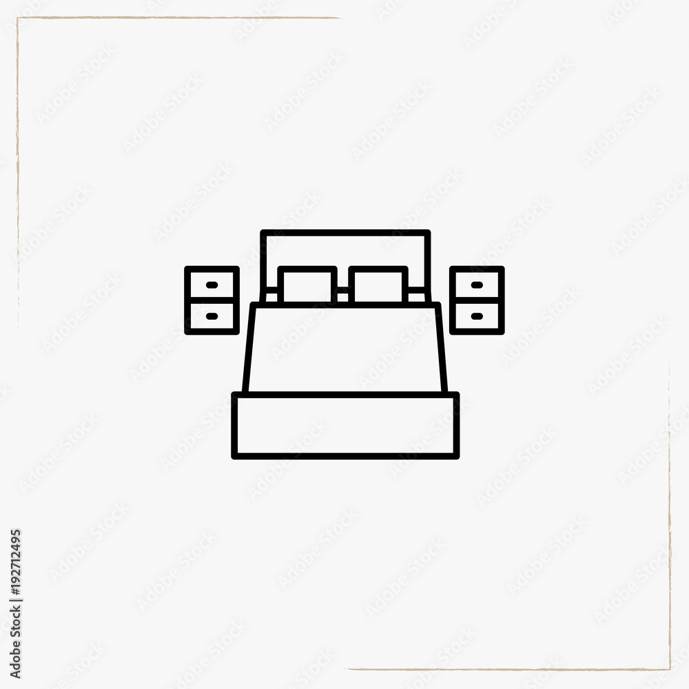 bedroom line icon bedroom line icon