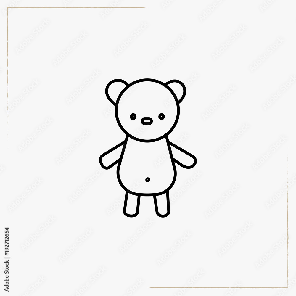 teddy bear line icon teddy bear line icon
