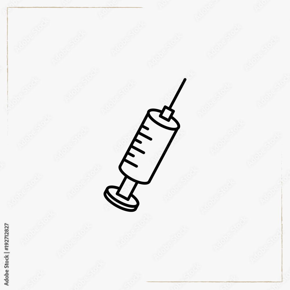 syringe line icon syringe line icon
