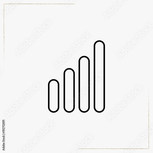 wireless network symbols line icon