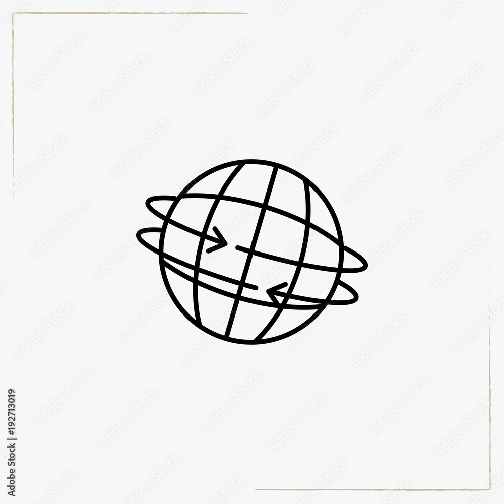 world network line icon