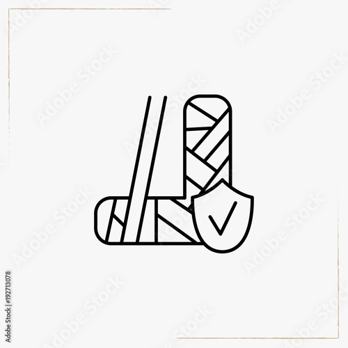 accident insurance line icon