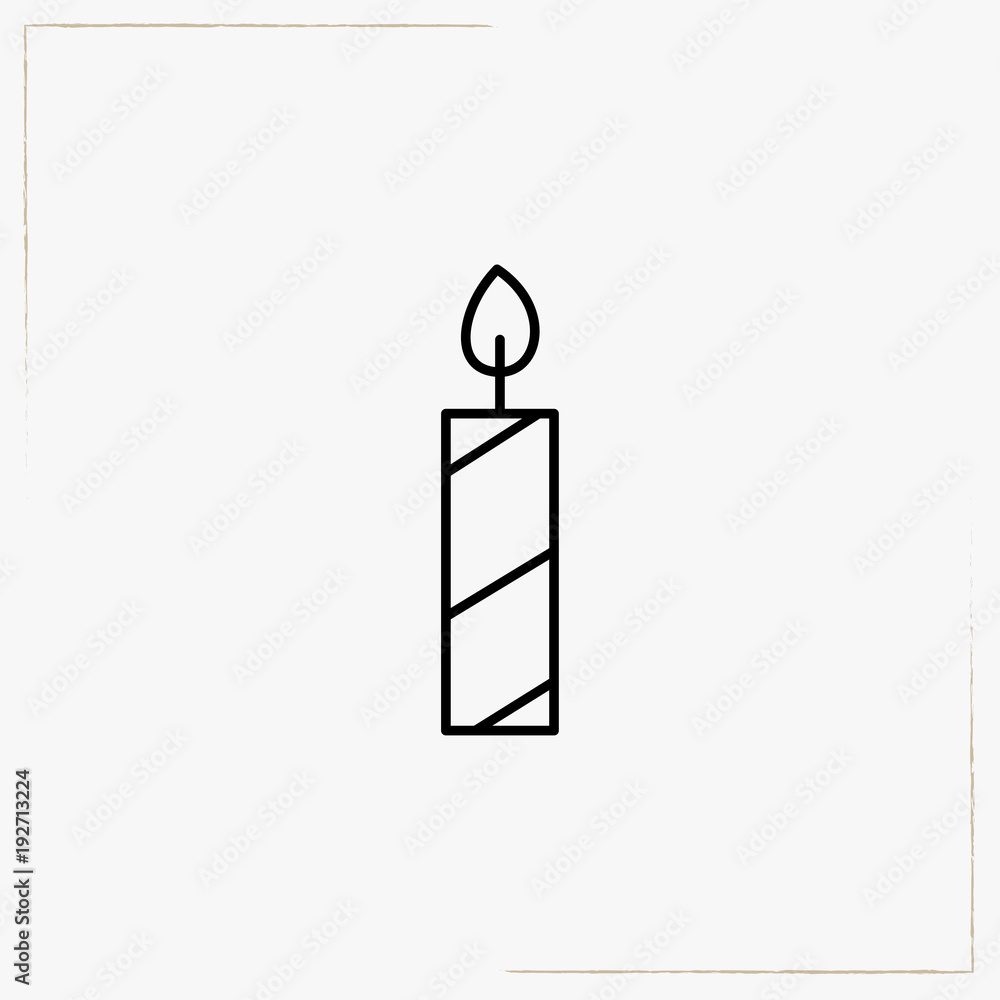 Fototapeta premium candle line icon