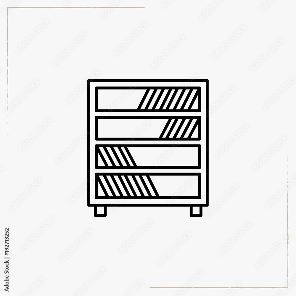 book shelves line icon book shelves line icon