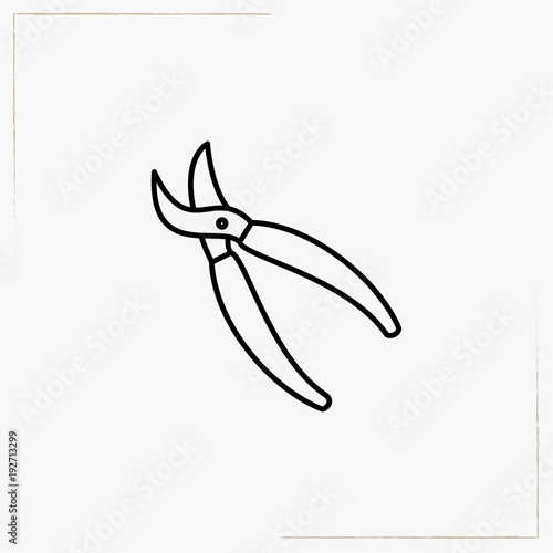 nippers line icon