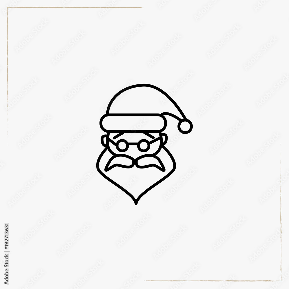 santa claus line icon santa claus line icon
