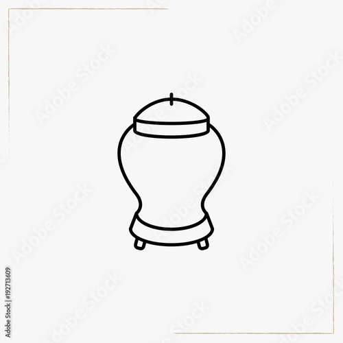 urn for ashes line icon