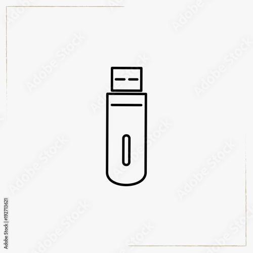 flash card line icon