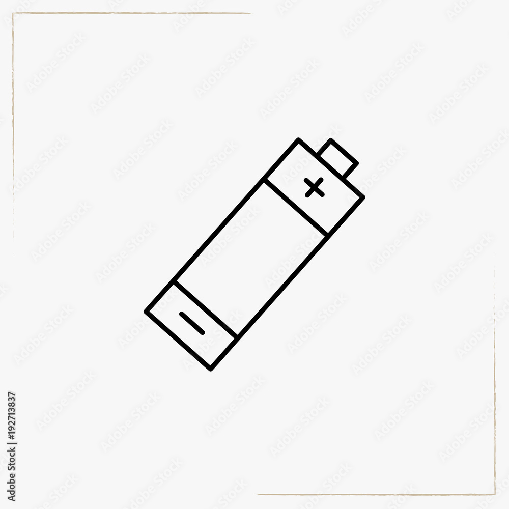 battery line icon battery line icon