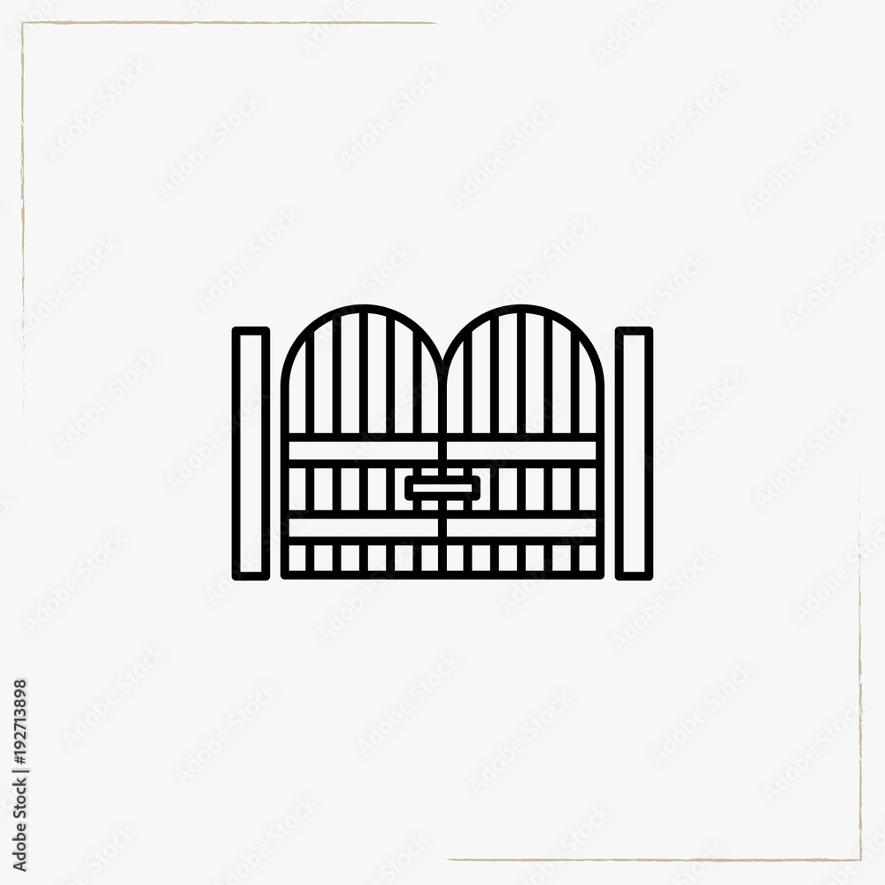 Obraz premium gates line icon