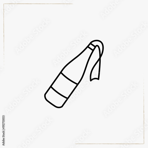 molotov cocktail line icon