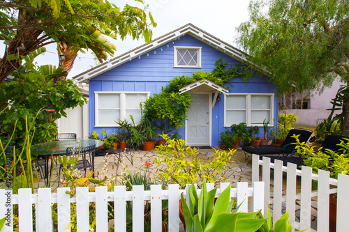 Fototapeta View Small House Suburban, Los Angeles, California, USA