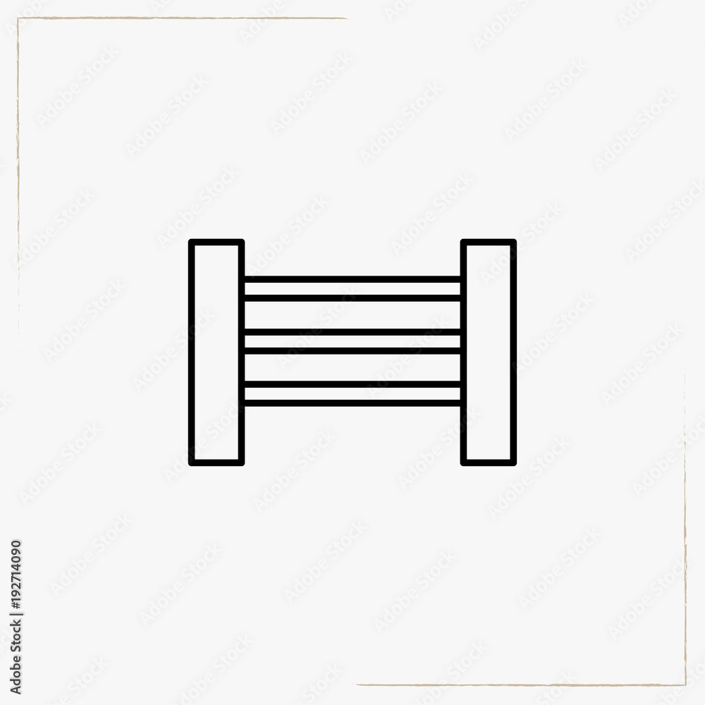 horse barrier line icon horse barrier line icon