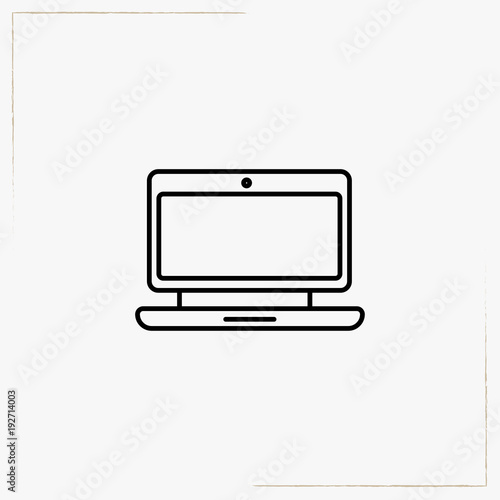 lap top line icon