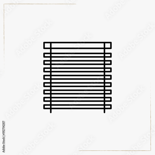 jalousie line icon
