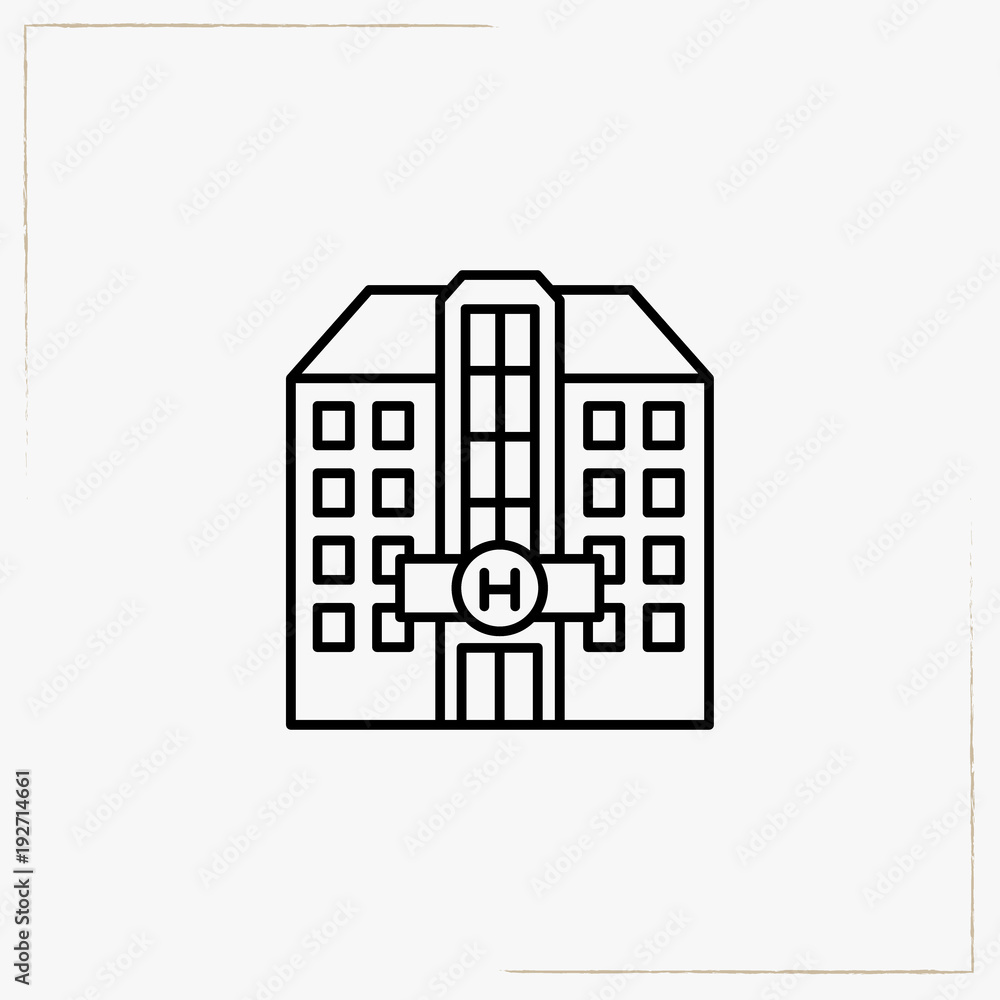 hospital line icon hospital line icon