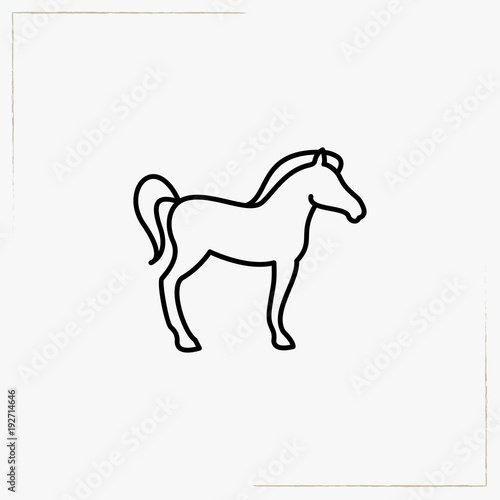 horse line icon