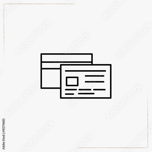credit card line icon