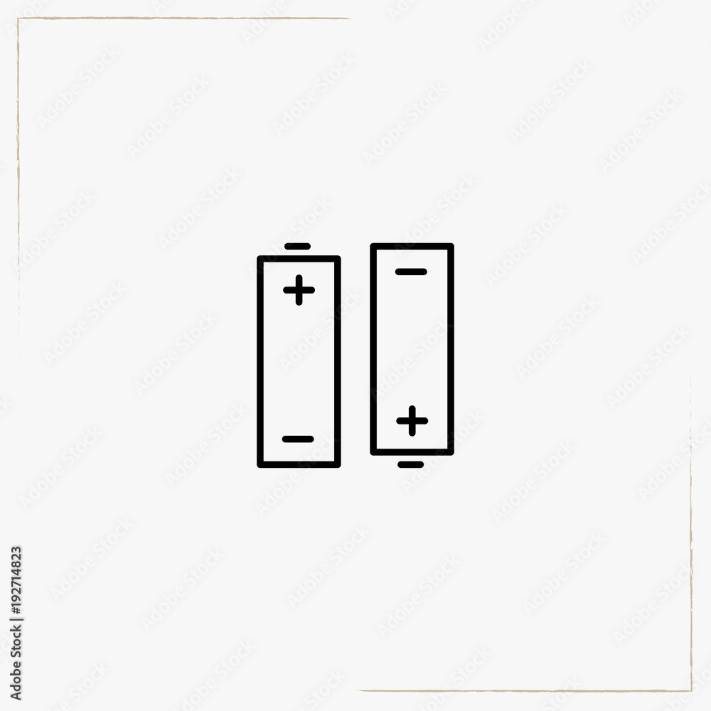 battery line icon battery line icon