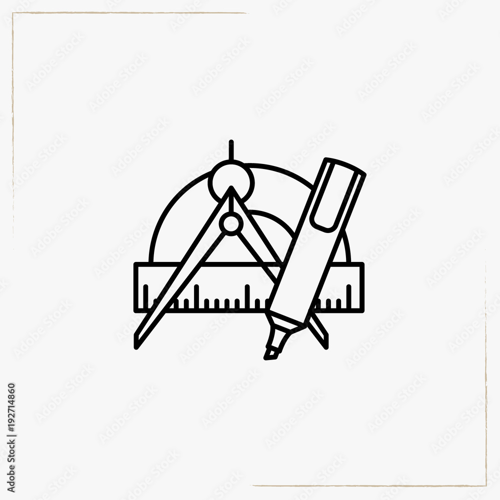 mathematical tools line icon mathematical tools line icon