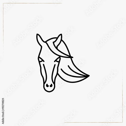 horse line icon