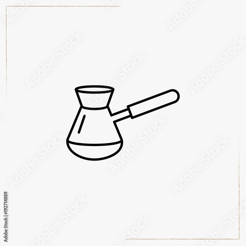 turkish coffee line icon