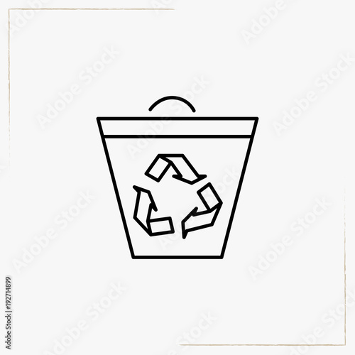 recycle bin line icon